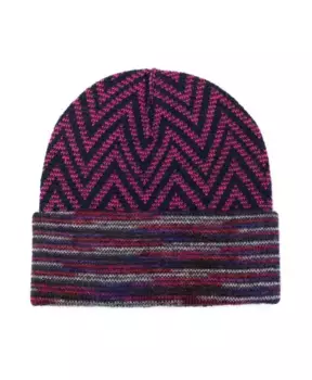 Шапка из смесовой шерсти фуксии Missoni, розовый