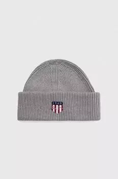 Шапка из смесовой шерсти Gant, серый