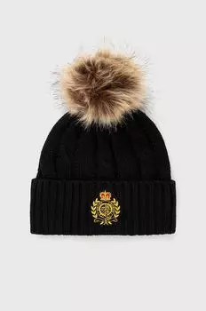 Шапка из смесовой шерсти Lauren Ralph Lauren, черный