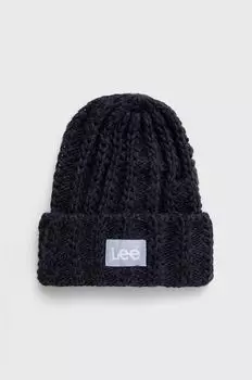 Шапка из смесовой шерсти Lee, темно-синий
