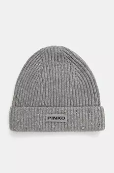 Шапка из смесовой шерсти Pinko, серый