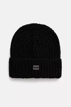 Шапка из смесовой шерсти Tommy Jeans, черный