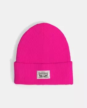 Шапка из трикотажной и мягкой ткани Levi's, розовый