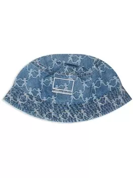 Шапка из жаккардовой джинсовой ткани KidSuper, синий