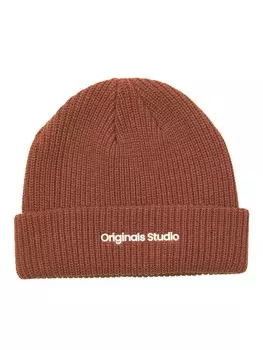 Шапка JACK & JONES Beanie JACVESTERBRO, коричневый