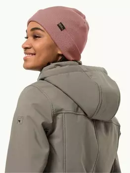 Шапка Jack Wolfskin RIB HAT, розовый