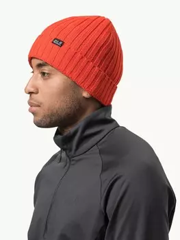Шапка Jack Wolfskin STORMLOCK RIP KNIT, оранжевый