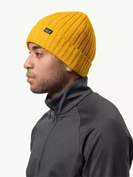 Шапка Jack Wolfskin STORMLOCK RIP KNIT, желтый