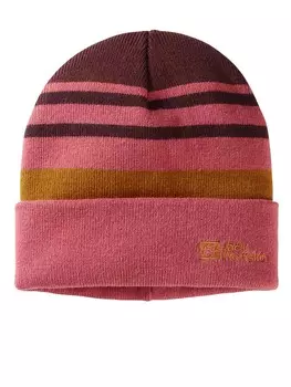 Шапка Jack Wolfskin STRIPY KNIT BEANIE K, розовый