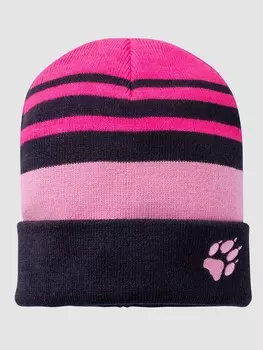 Шапка Jack Wolfskin STRIPY KNIT K, розовый