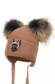 Шапка Jamiks с добавлением шерсти для детей LUMISHI IIA, коричневый