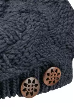 Шапка JIL MIT KNPFEN Lierys, темно-синий