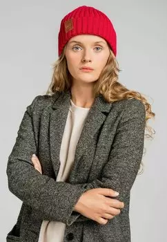 Шапка KABAK, темно-красный меланж