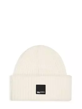 Шапка KARL LAGERFELD JEANS Beanie, цвет White/Wool white