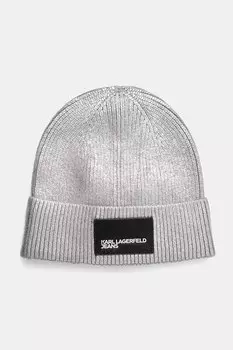Шапка Karl Lagerfeld Jeans, серебряный