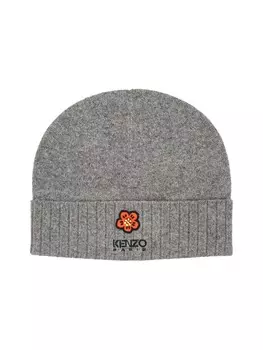 Шапка Kenzo с принтом, серый