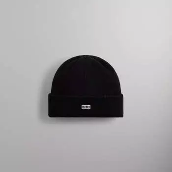 Шапка Kith Classic Beanie, черный