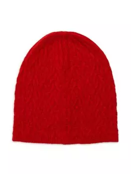 Шапка косой вязки из смесовой шерсти John Varvatos, цвет Poppy Red