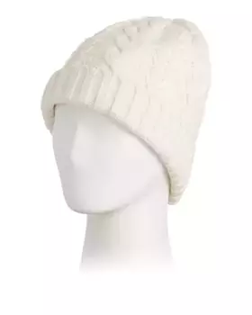 Шапка косой вязки с отложными манжетами Timberland, цвет Cream