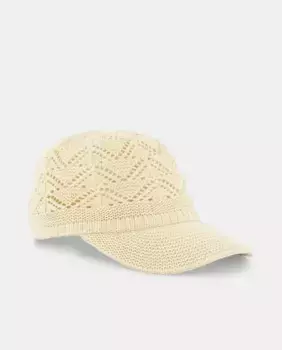 Шапка крючком однотонная Tintoretto, цвет 120 Crudo