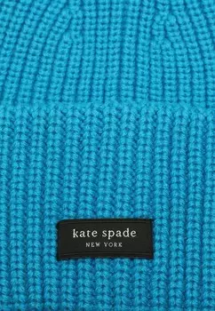 Шапка LABEL CUFF BEANIE kate spade new york, синий