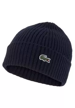 Шапка LACOSTE Beanie, морской синий