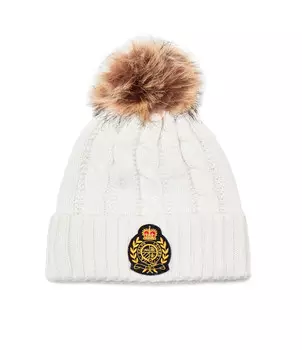 Шапка LAUREN RALPH LAUREN CABLE COLD WEATHER, белый