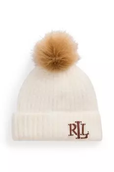 Шапка Lauren Ralph Lauren из смесовой шерсти, бежевый