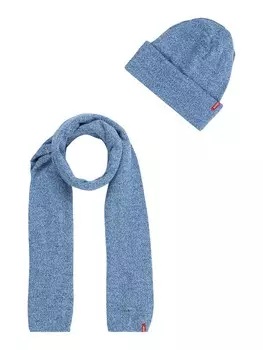 Шапка LEVI'S LEVIS BEANIE, пятнистый синий