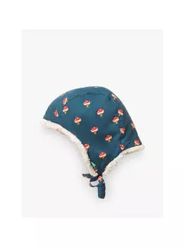 Шапка Little Green Radicals Baby Little Toadstools на подкладке из шерпа, синяя