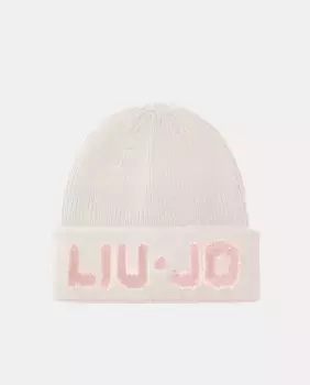 Шапка Liu Jo с логотипом, белый