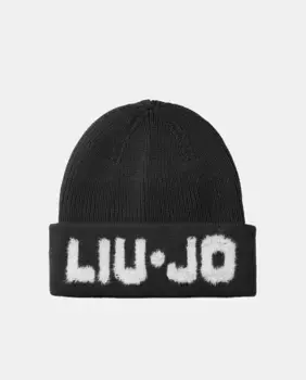 Шапка Liu Jo с логотипом, черный