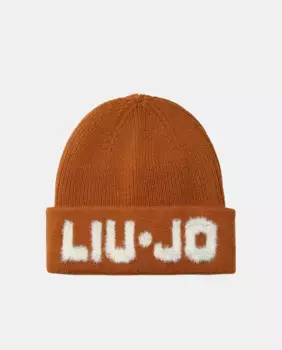 Шапка Liu Jo с логотипом, коричневый