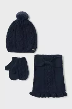 Шапка мэра, грелка для шеи и сколько детей Mayoral, темно-синий