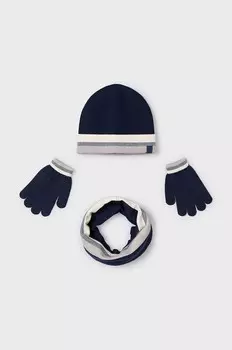 Шапка мэра, шарф и сколько детей Mayoral, темно-синий