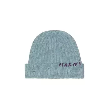 Шапка Marni Shetland Mending Beanie, цвет Smoke Blue