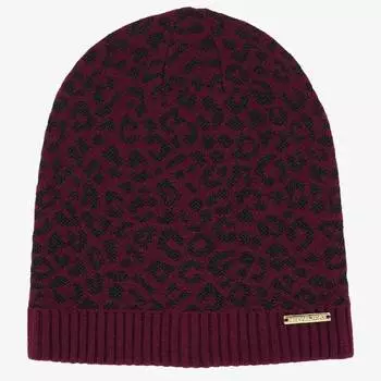 Шапка Michael Kors Berretto Animalier, лиловый