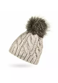 Шапка MIT FLEECE GROBSTRICK ZOPFMUSTER FE Neverless, цвет hellbeige