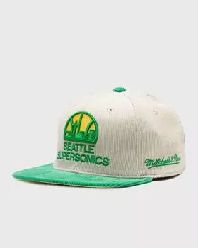 Шапка Mitchell & Ness Nba 2 Tone Team Cord Fitted Hwc Seattle Supersonics, белый