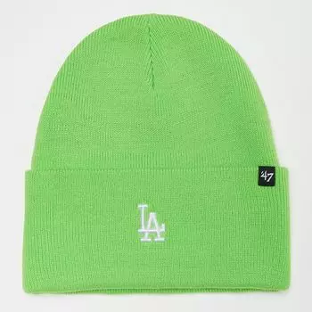 Шапка MLB Los Angeles Dodgers Base Runner ’47 Cuff Knit 47 Brand, цвет lime