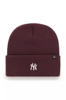Шапка MLB New York Yankees 47 Brand, красно-фиолетовый