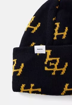 Шапка MONOGRAM BEANIE Makia, темно-синий