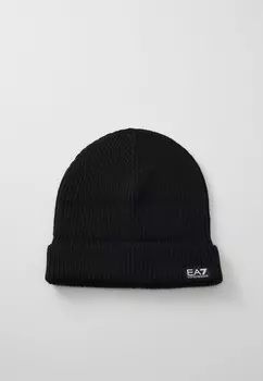 Шапка MOUNTAIN FISHERMAN BEANIE UNISEX EA7 Emporio Armani, черный