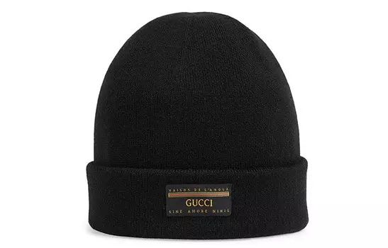 Шапка мужская Gucci с логотипом, черный