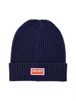 Шапка мужская Kenzo с логотипом, темно-синий