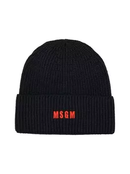 Шапка мужская MSGM с логотипом, черный / красный