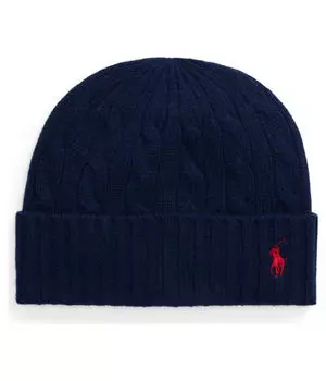 Шапка мужская Polo Ralph Lauren вязаная шерстяная, синий