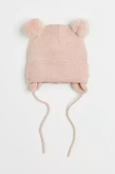 Шапка на флисовой подкладке H&amp;M, пудрово-розовый