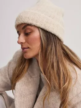 Шапка NA-KD Beanie, кремовый