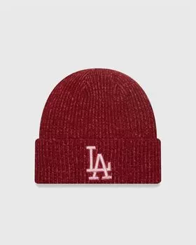 Шапка New Era Marl Wide Cuff Beanie Los Angeles Dodgers, цвет hsc